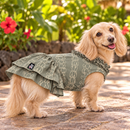 Sage Green Hawaiian Flower Lei Dog Dress – Elegant Island Lei Print | Made in Hawaii-1