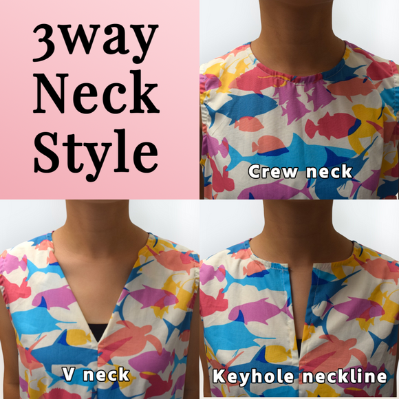 ColorfulFishPrintComfortableLongResortDress