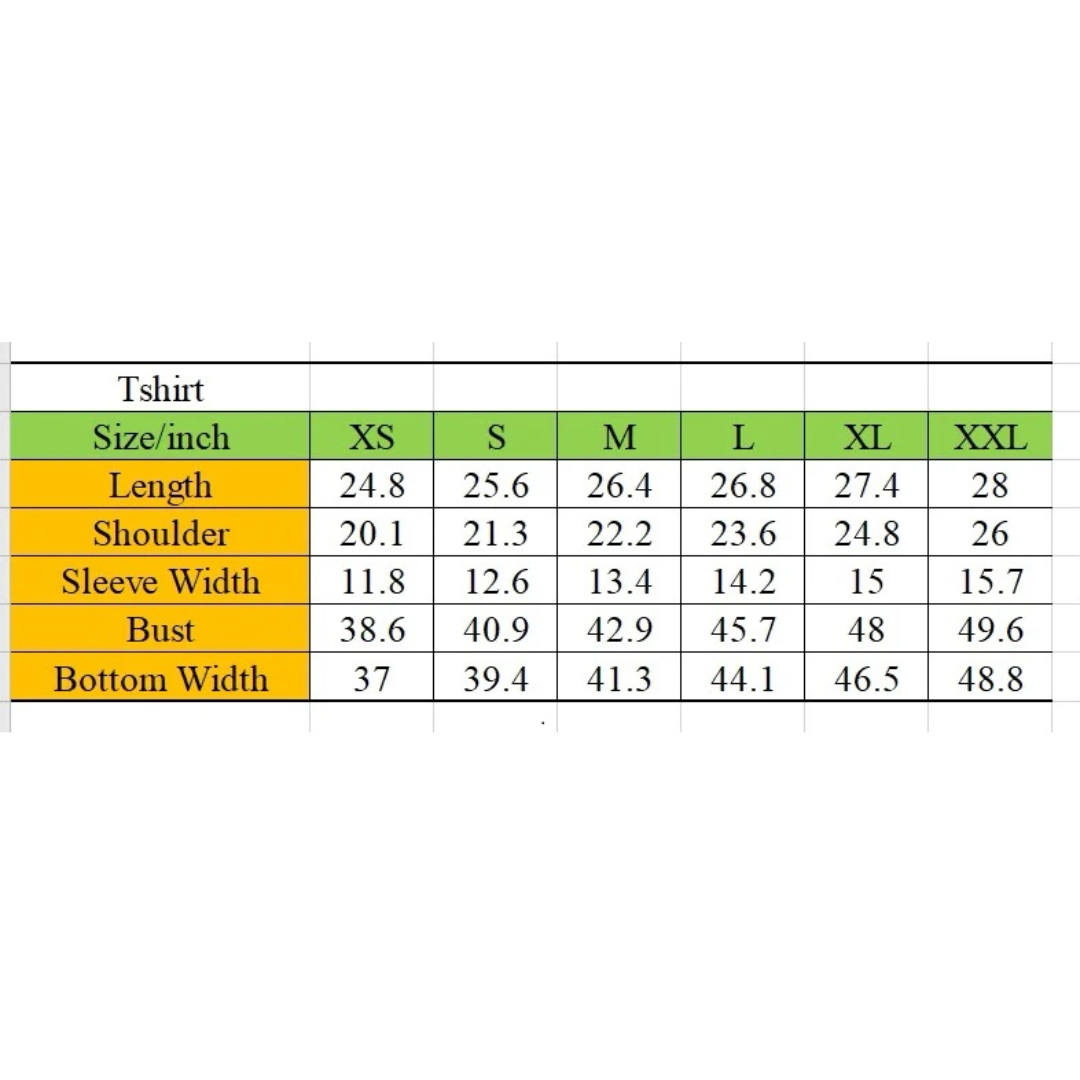 Sizechart