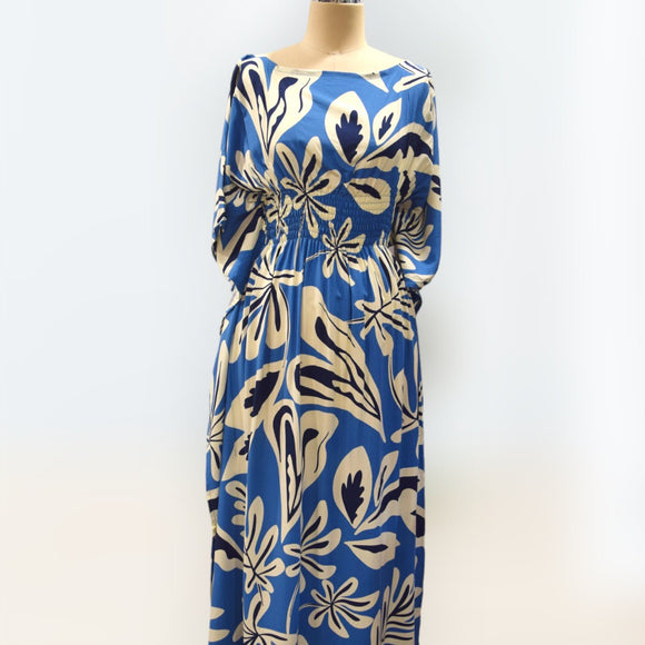 Smocked Dress Boat Neck Style