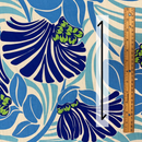 Modern Floral Fabric Polycotton | Blue-2