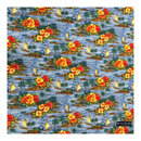 Blue Catamaran and Hibiscus Gift Wrapping Fabric / Furoshiki-1