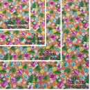 Gift Wrapping Fabric / Furoshiki - Pineapple,Hiibiscus and plumeria-4