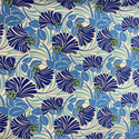 Gift Wrapping Fabric / Furoshiki - Modern Floral Fabric Polycotton | Blue