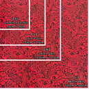 Polynesian Tribal Tapa Print Gift Wrapping Fabric / Furoshiki - Red-4