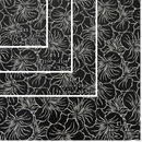 Modern Hibiscus Print Gift Wrapping Fabric / Furoshiki  | Brack - 1223FB-BL1-4