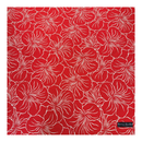 Modern Hibiscus Print Gift Wrapping Fabric / Furoshiki   | RED -1223FB-RED2-2