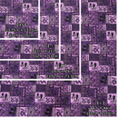 Vintage Polynesian Print Gift Wrapping Fabric / Furoshiki   |  Purple -1223FB-PU1-4
