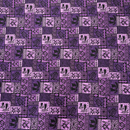 Vintage Polynesian Print Gift Wrapping Fabric / Furoshiki   |  Purple -1223FB-PU1-3