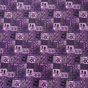 Vintage Polynesian Print Gift Wrapping Fabric / Furoshiki   |  Purple -1223FB-PU1
