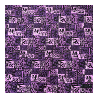 Vintage Polynesian Print Gift Wrapping Fabric / Furoshiki   |  Purple -1223FB-PU1