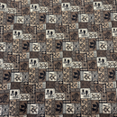 Vintage Polynesian Print Gift Wrapping Fabric / Furoshiki   |  Brown -1223FB-BRO1-3