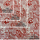 ［Red and White］Tapa Hawaiian Print Gift Wrapping Fabric / Furoshiki -1223FB-RED4-4