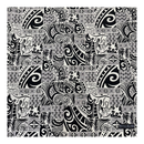 ［Black and White］Tapa Hawaiian Print Gift Wrapping Fabric / Furoshiki -1223FB-BL4-1