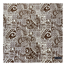 ［Brown and White］Tapa Hawaiian Print Gift Wrapping Fabric / Furoshiki -1223FB-BRO2-1