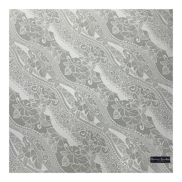 White Hawaiian Print Gift Wrapping Fabric / Furoshiki -1223FB-WH2 - 0