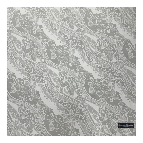 White Hawaiian Print Gift Wrapping Fabric / Furoshiki -1223FB-WH2