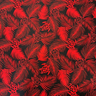 hawaiianfabric_monstera_turtle_red_1