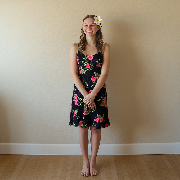 Spaghetti Strap Summer Floral Print Dress