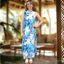 Swing Long Resort Dress Blue