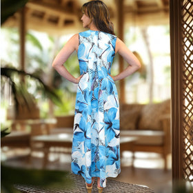 Swing Long Resort Dress Blue
