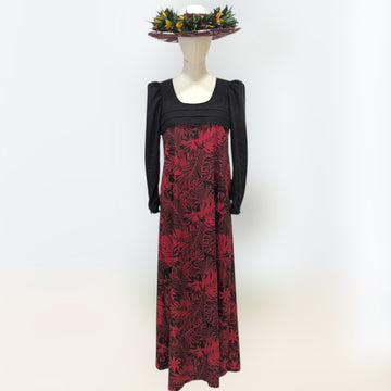 Tiare Noir Long Sleeve Dress