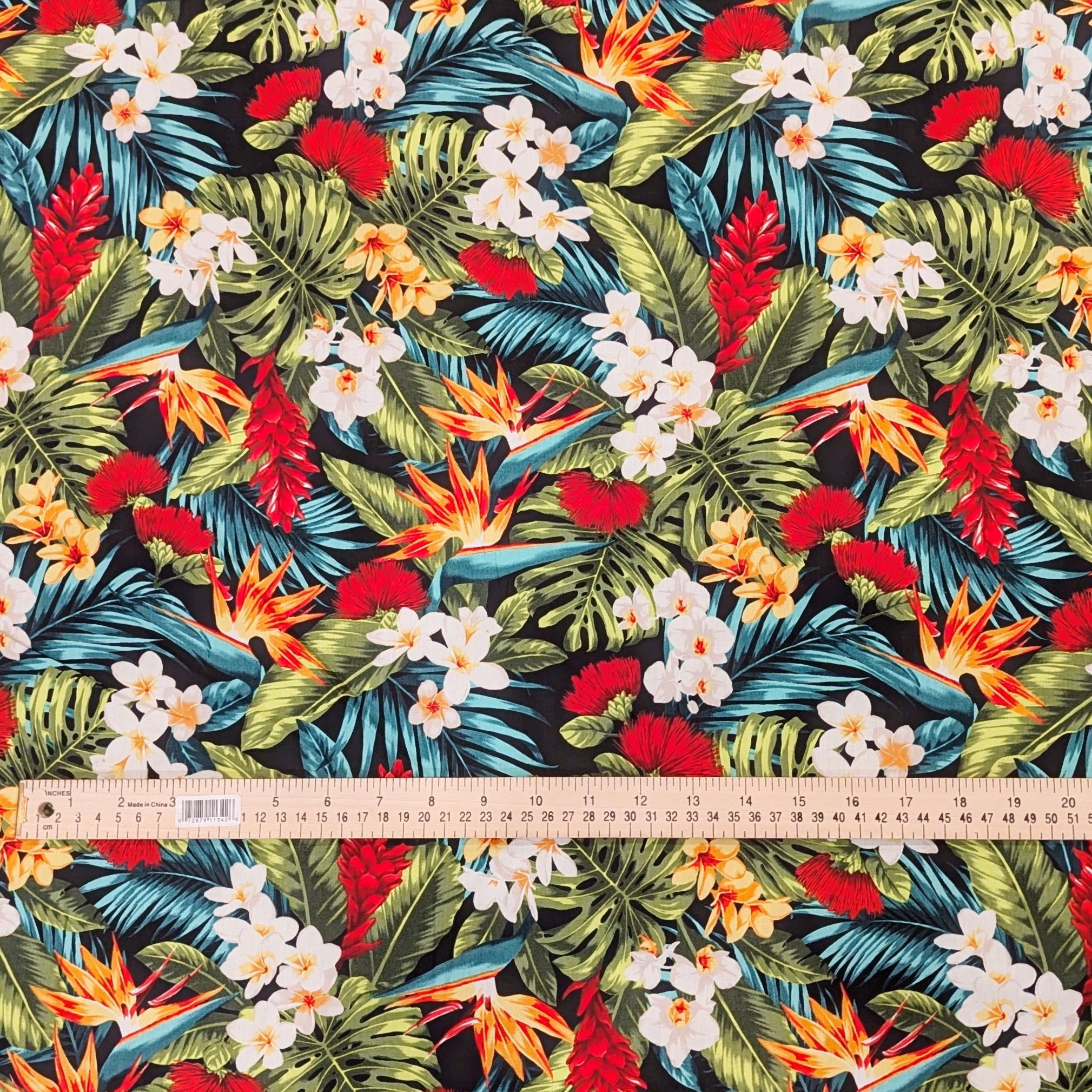 TropicalHawaiianFlowersPrintFabric