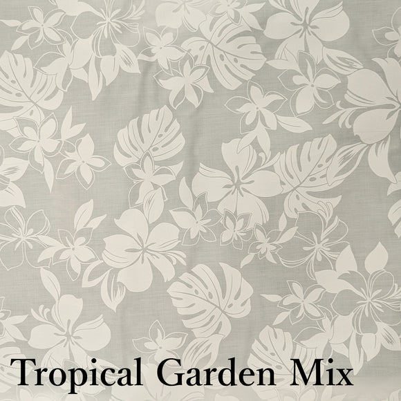 A-Line White Hawaiian Dress with Botanical Print – 2-Way Neckline Resort Maxi Dress MR143