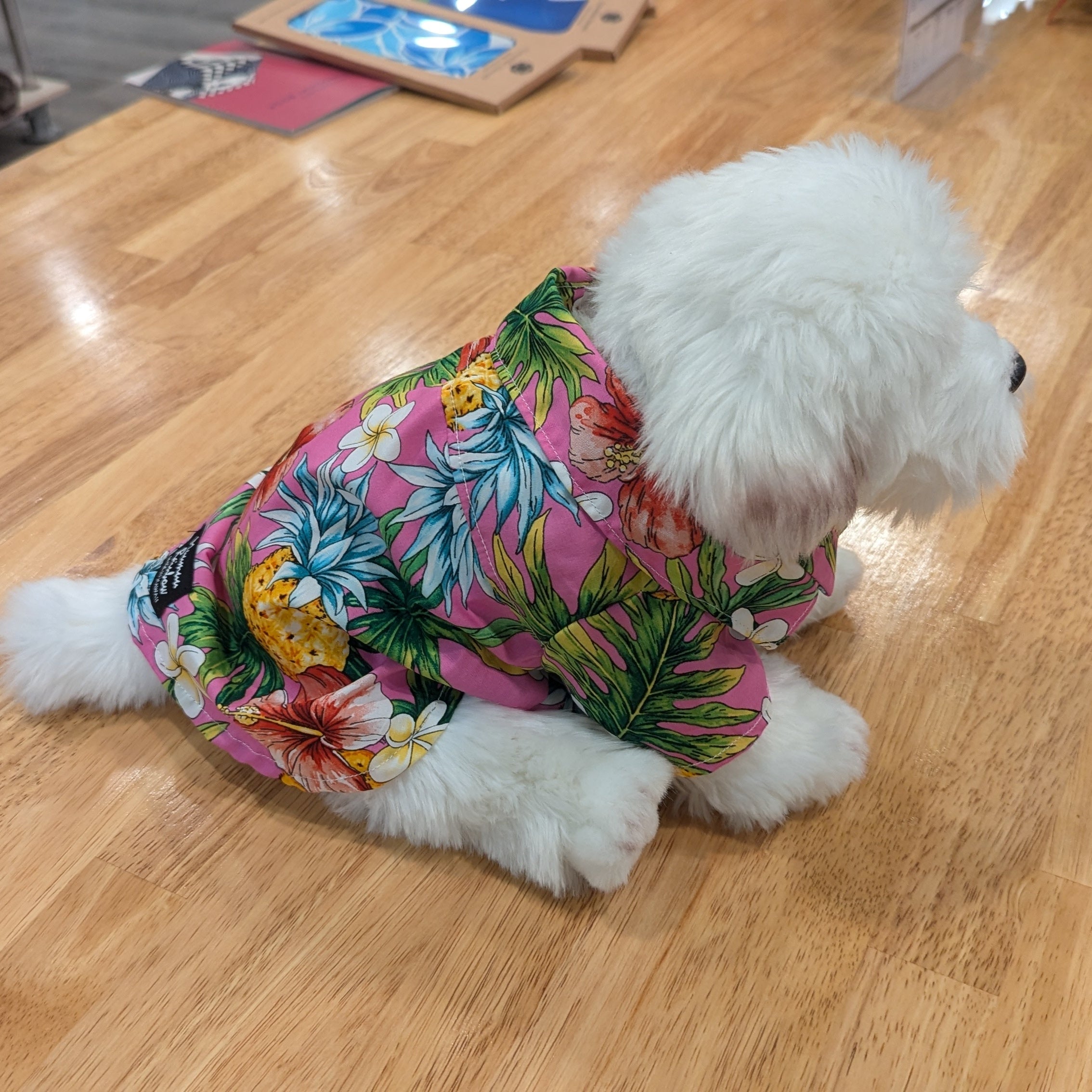 Tropical Print Hawaiian Dog Shirts / Pink［Dog and owner hawaii shirts］ - 0