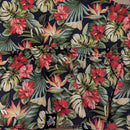 Tropical Hibiscus Hawaiian Dog Dress – Navy Blue with Red Hibiscus & Bird of Paradise Print | Made in Hawaii-2