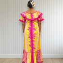 Tropical Lei Flowers Ombre Muumuu Pink