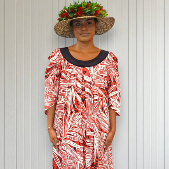 Tropical Red Monstera Muumuu