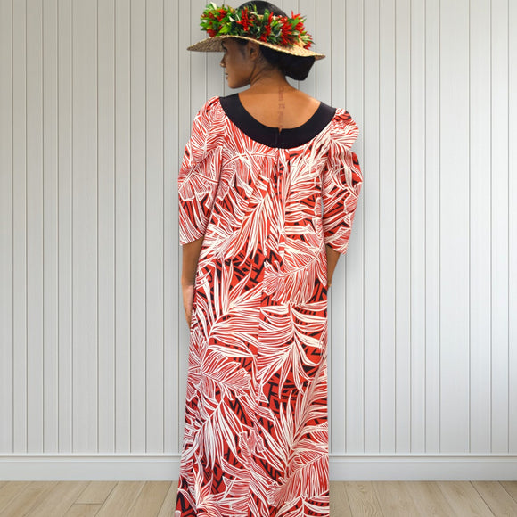 Tropical Red Monstera Muumuu