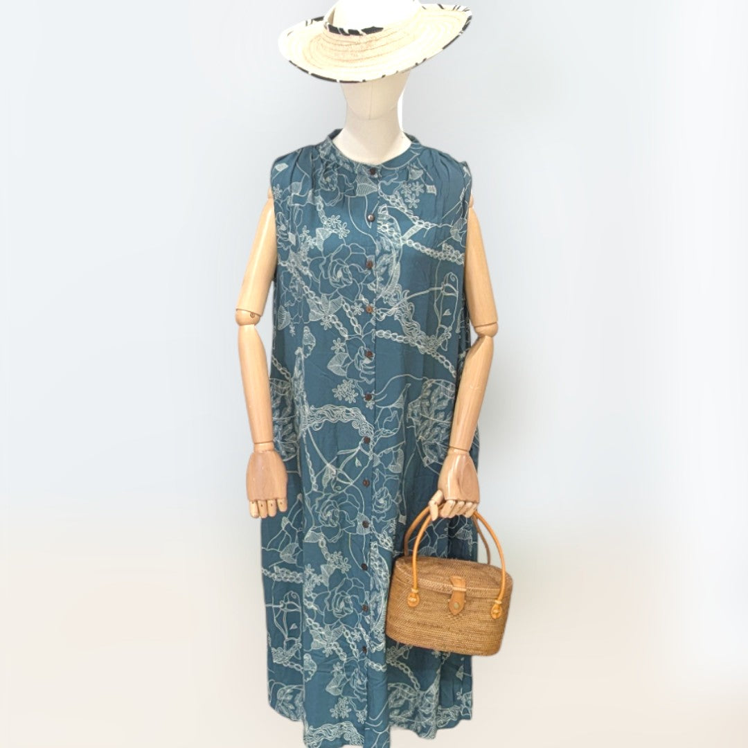 Tropical Vista Shirt Dress