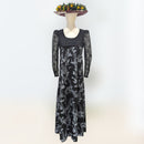 Twilight Puakenikeni Hawaiian Muumuu – Hand Printed Black