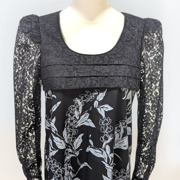 Twilight Puakenikeni Hawaiian Muumuu – Hand Printed Black