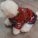 VintagePrintHawaiianDogShirtsRed