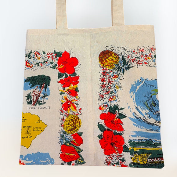 Vintage Hawaiian Islands Map Tote Bag – 100% Cotton