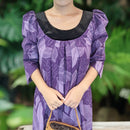 Violet Banana Leaf Muumuu Dress