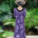 Violet Banana Leaf Muumuu Dress