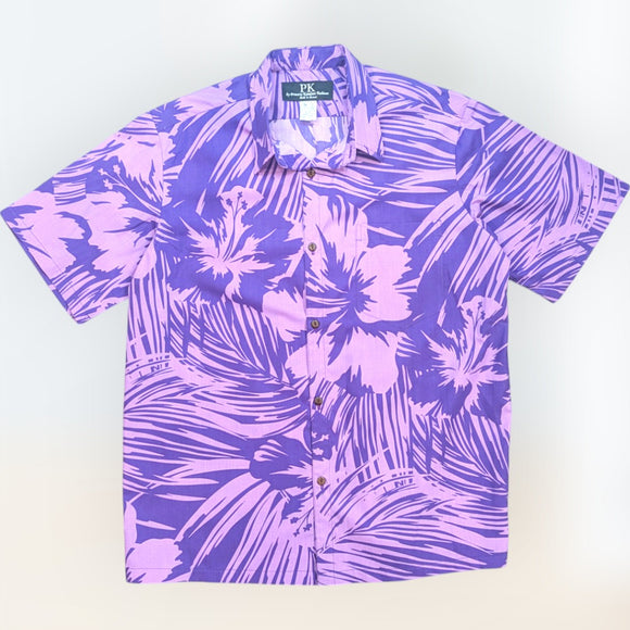 Vivid Purple Hibiscus Hawaiian Shirt