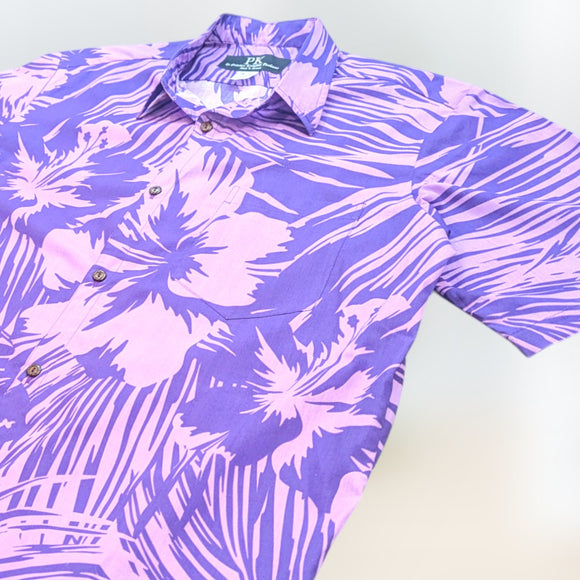 Vivid Purple Hibiscus Hawaiian Shirt