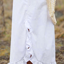 White Long Sleeve Traditional Muumuu Dress - Ceres 464-3