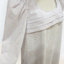 White Blossom Hawaiian Muumuu – Monstera & Plumeria Elegance