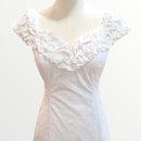 Traditional White Hawaiian Formal Dress – Hibiscus & Plumeria Lei Print | Made in Hawaii-4