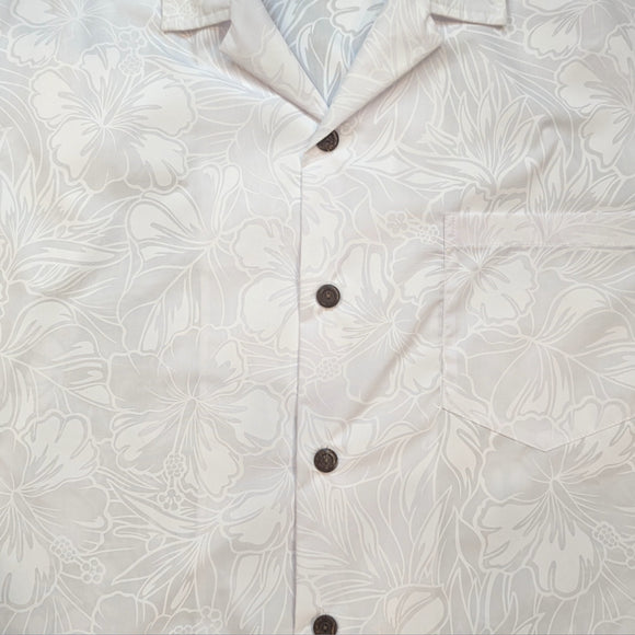 White Hawaiian Shirts Hibiscus