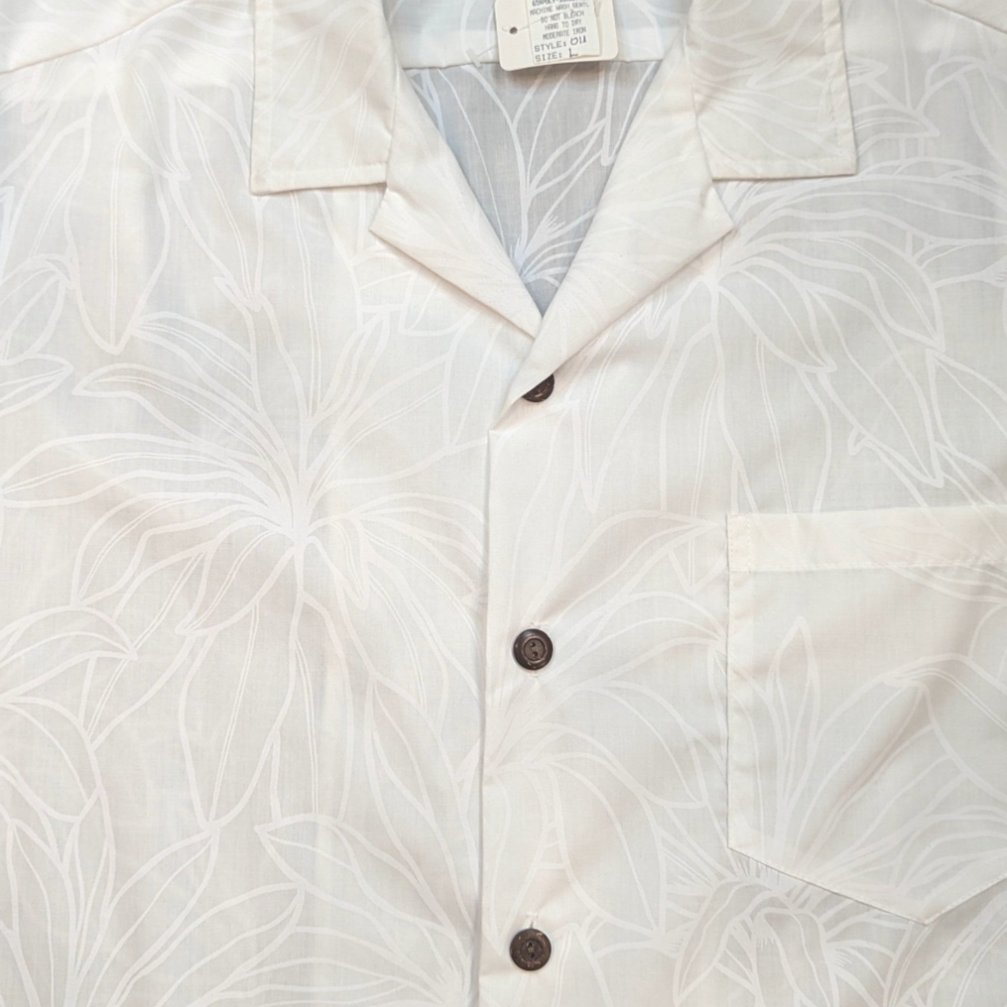 White Hawaiian Shirts Lauhala