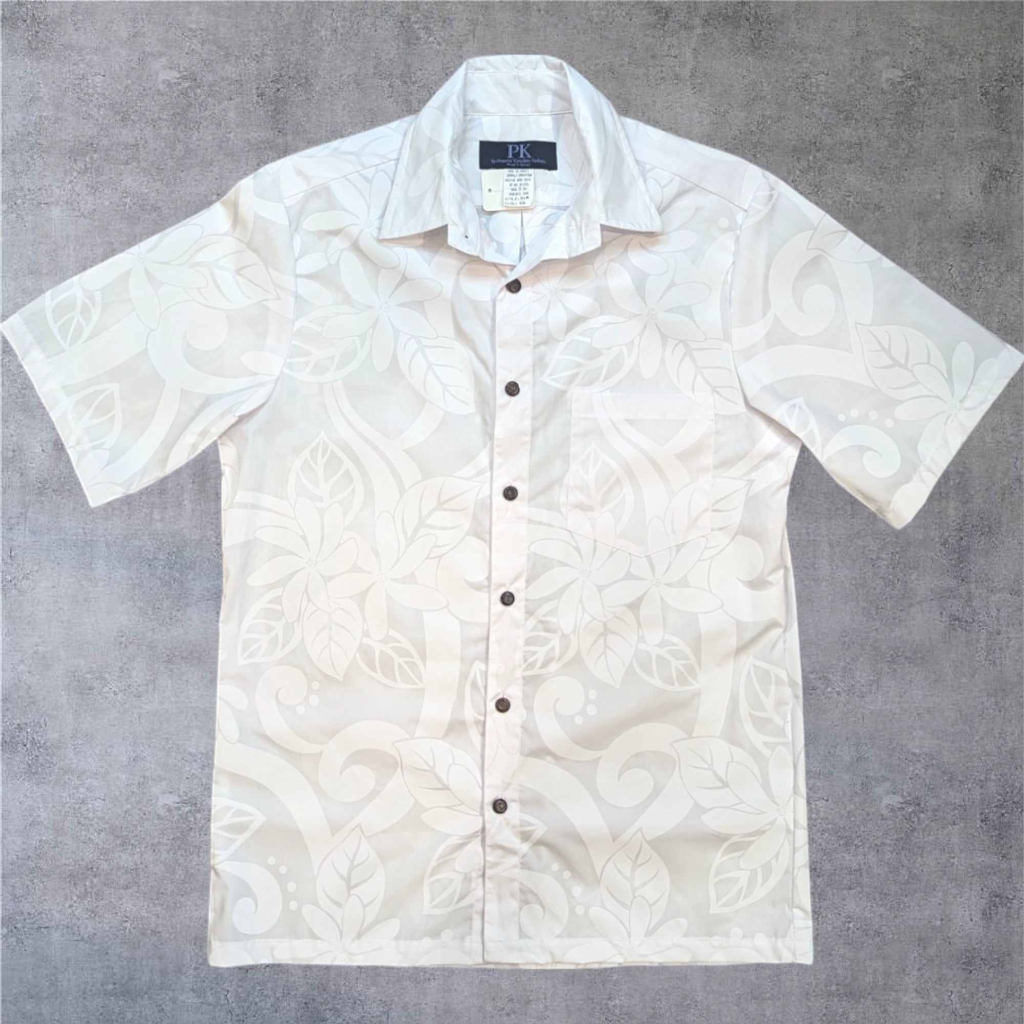 White Hawaiian Shirts Tapa Hibisucus