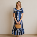 White Hibiscus Long Muumuu