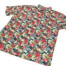 Hawaiian Tropical Hibiscus & Monstera Aloha Shirt – Navy-3